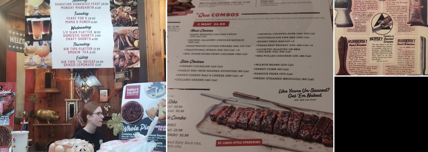 Famous Dave's Bar-B-Que Menu