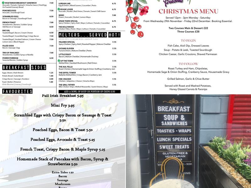 Palomo Cafe & Bistro Menu