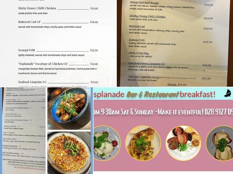 Esplanade Bar and Restaurant Menu