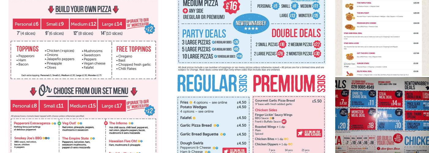 Four Star Pizza Newtownabbey Menu