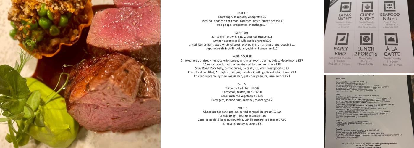 The Square Bistro Menu