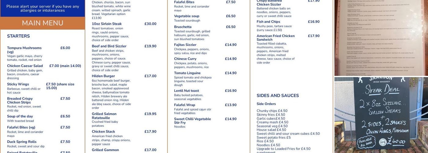 The Crafty Hound Gastro & Grog Menu