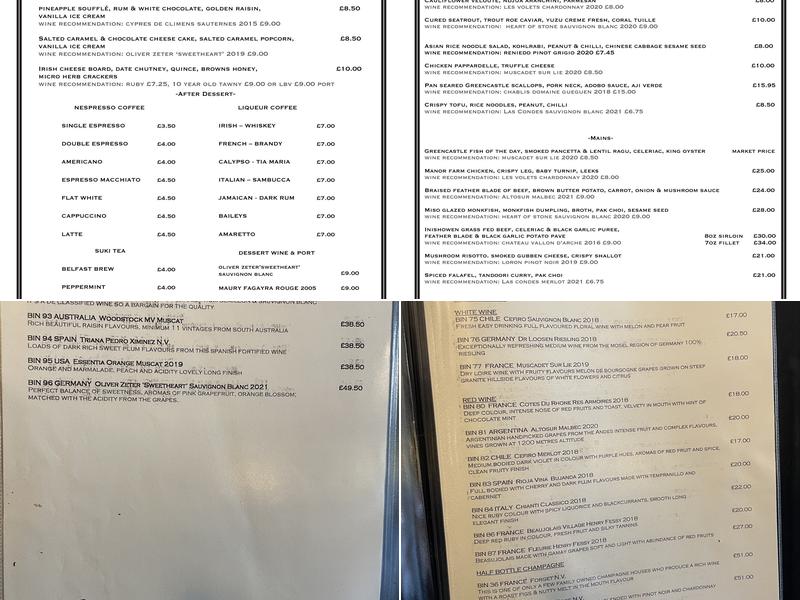 Browns Bonds Hill Menu