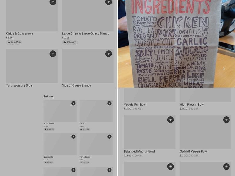 Chipotle Mexican Grill Menu