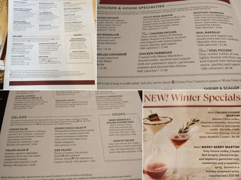 Carrabba's Italian Grill Menu