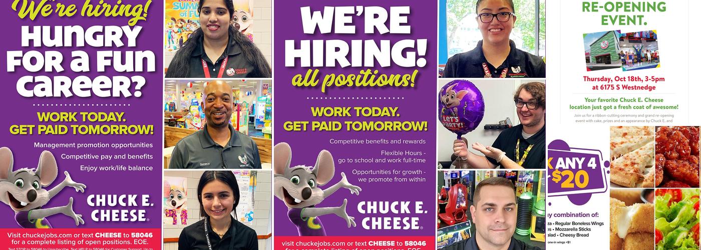 Chuck E. Cheese Menu