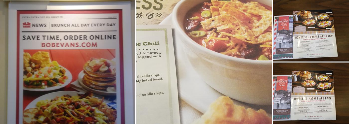 Bob Evans Menu