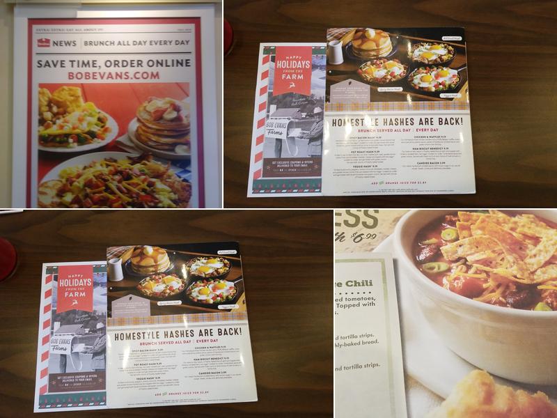 Bob Evans Menu