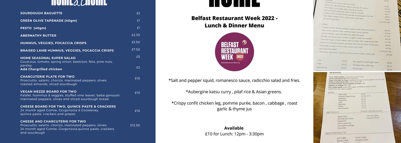 Home Restaurant Menu