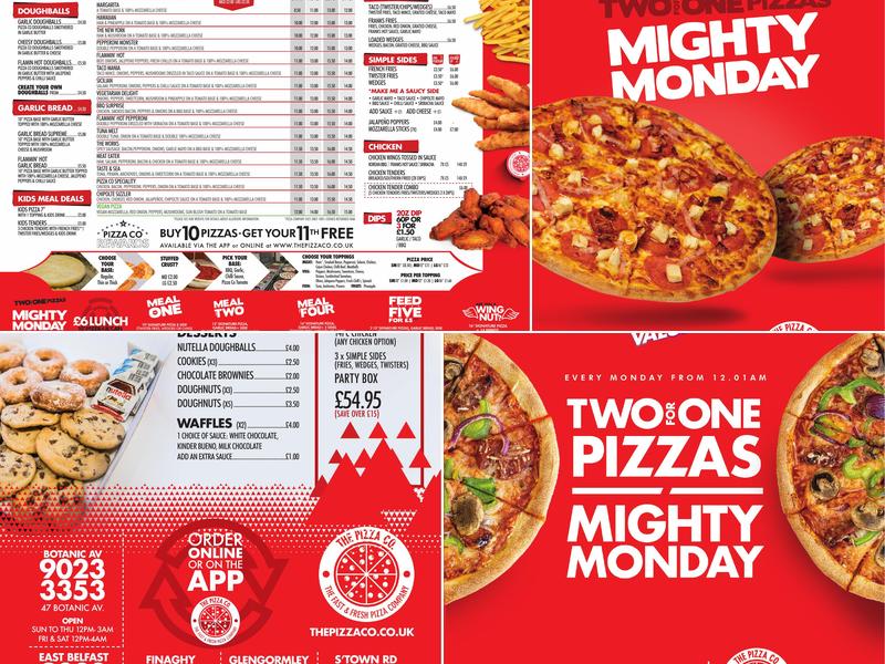 The Pizza Company Menu