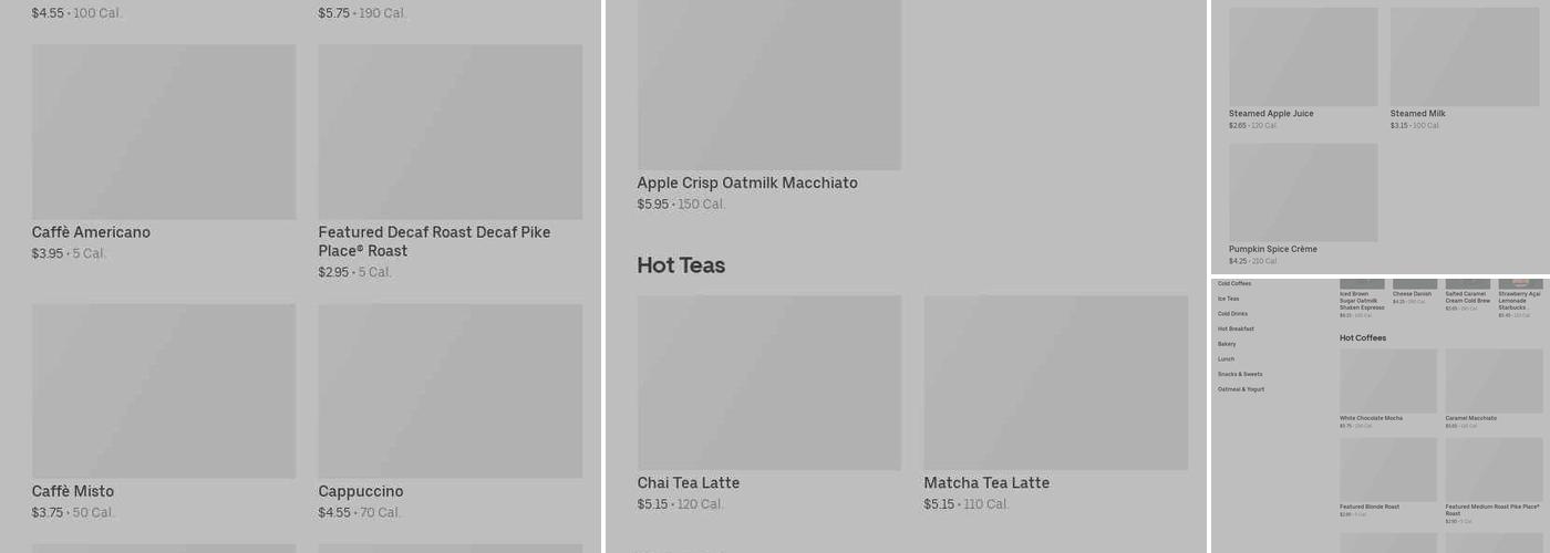 Starbucks Menu