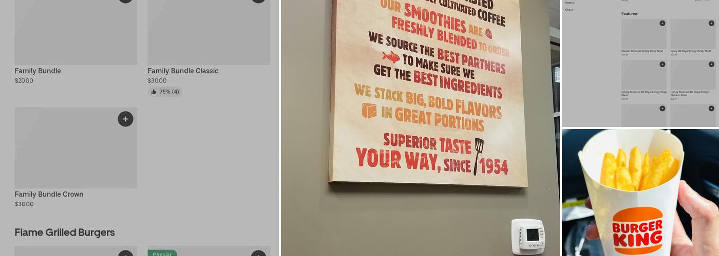 Burger King Menu