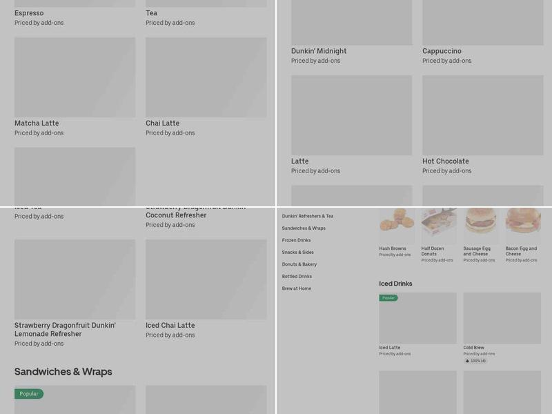 Dunkin' Menu