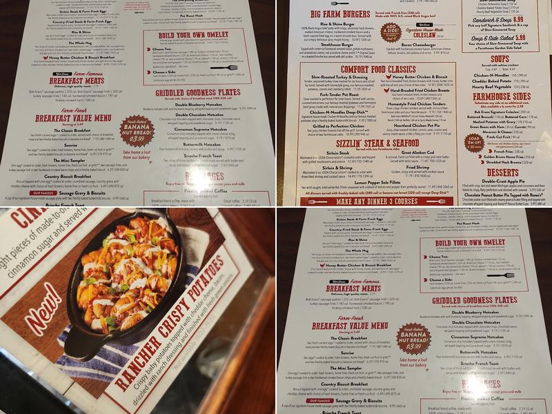 Bob Evans Menu