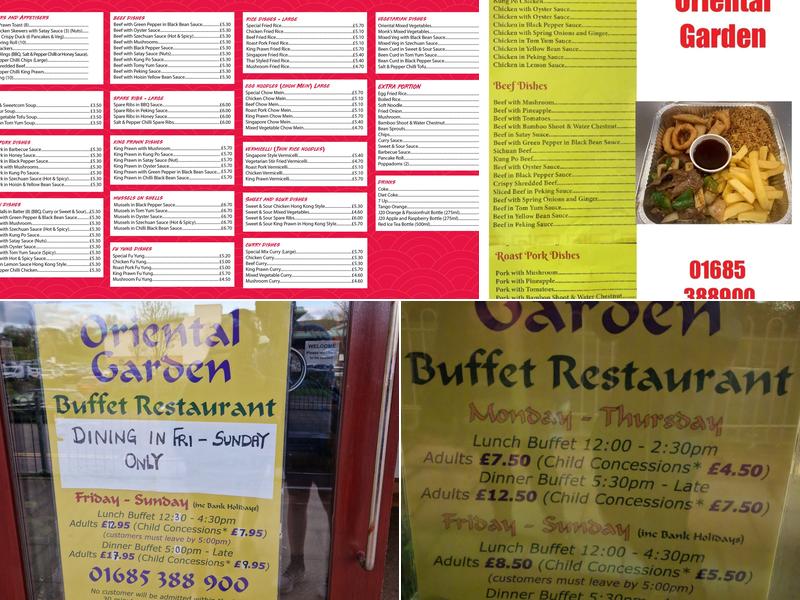 Oriental Garden Menu