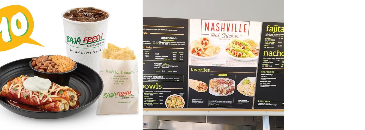 Baja Fresh Menu