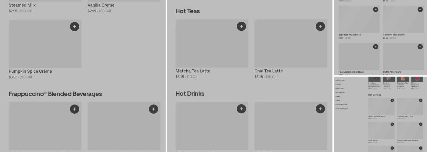 Starbucks Menu