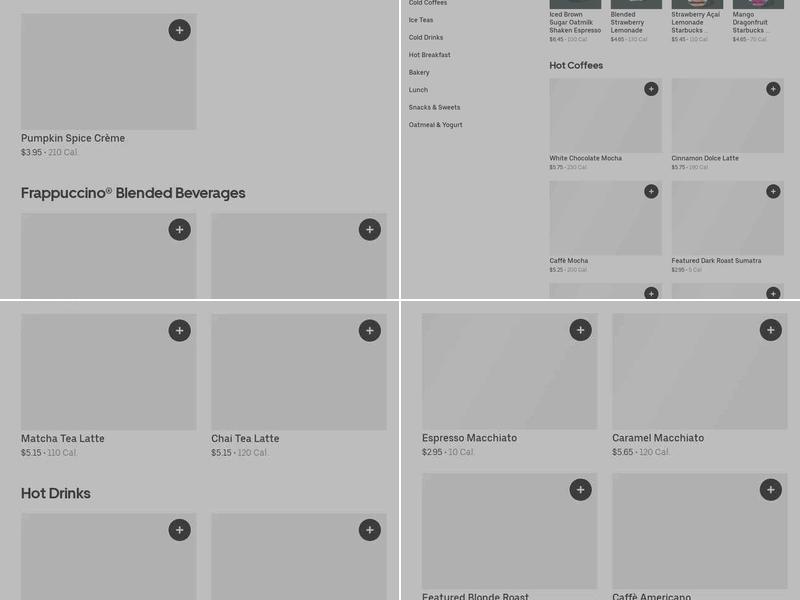 Starbucks Menu