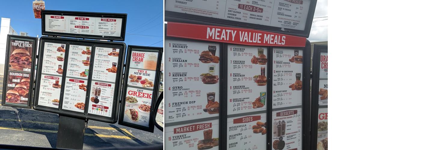 Arby's Menu