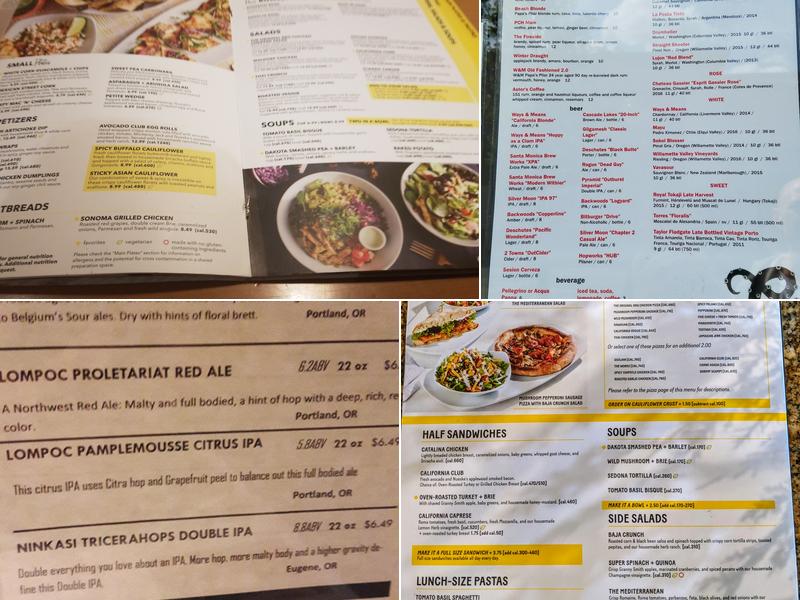 California Pizza Kitchen at Bridgeport Menu
