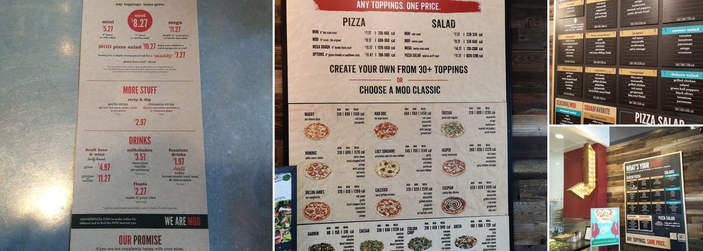 MOD Pizza Menu