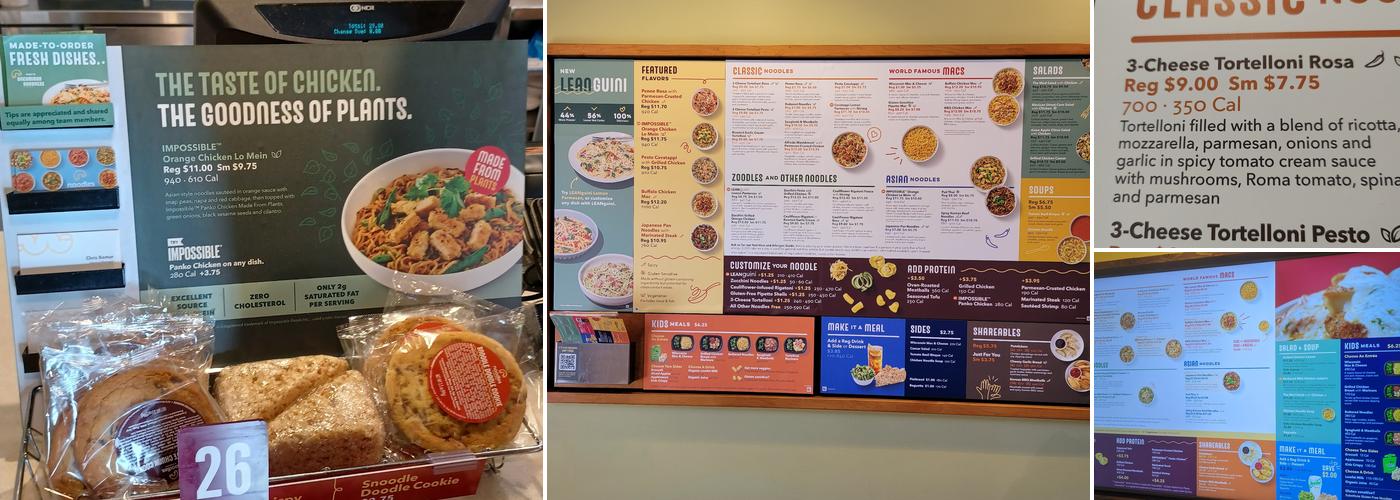 Noodles and Company Menu