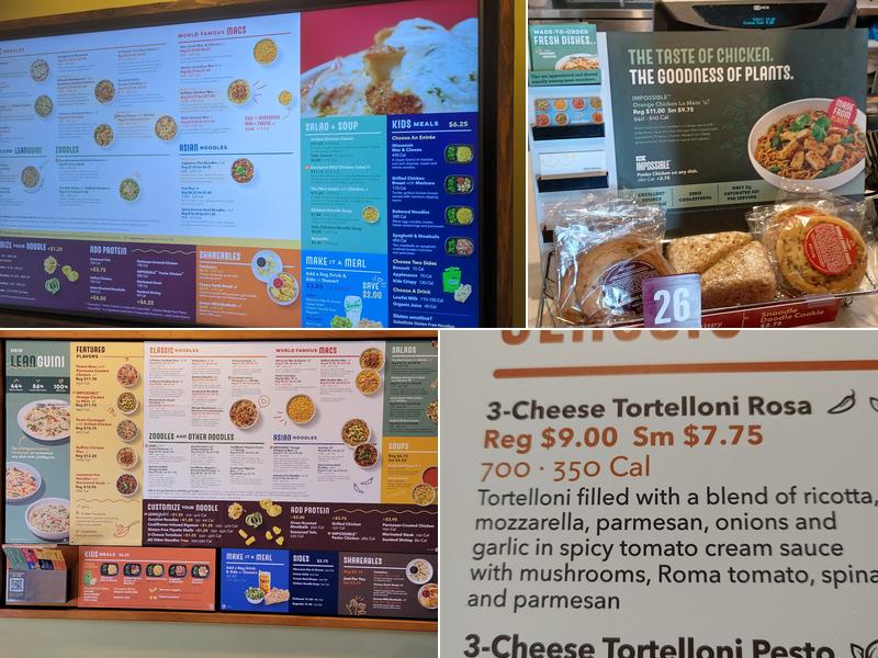 Noodles and Company Menu