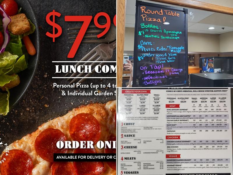 Round Table Pizza Menu