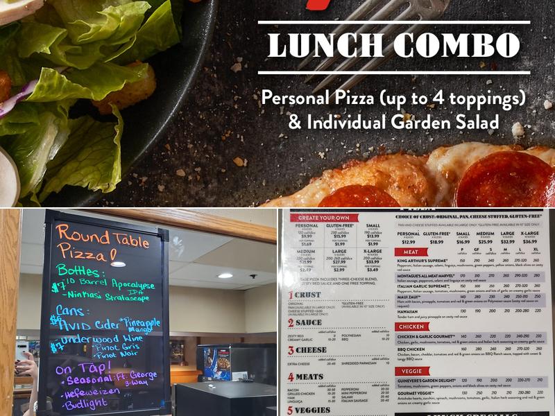 Round Table Pizza Menu