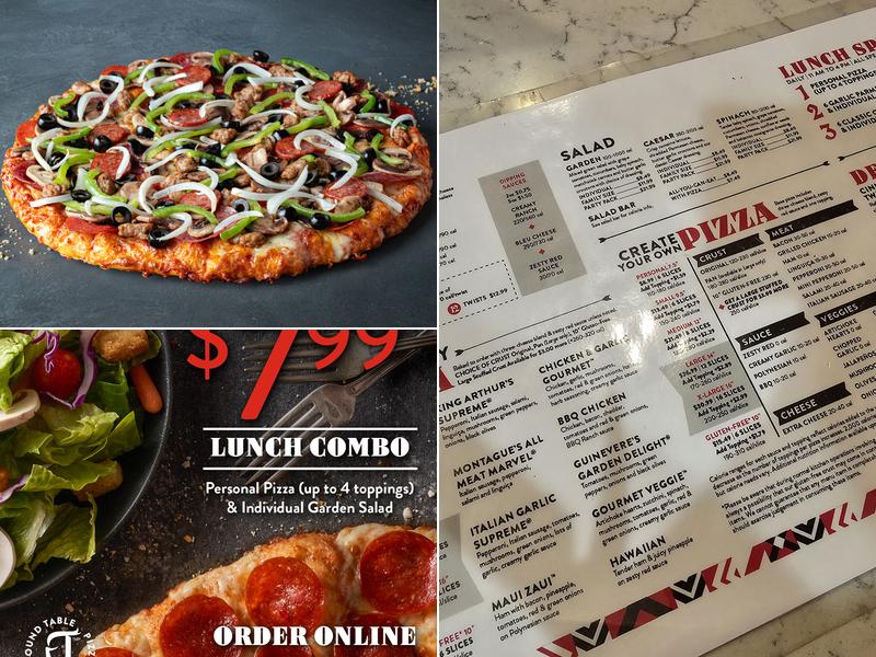 Round Table Pizza Menu