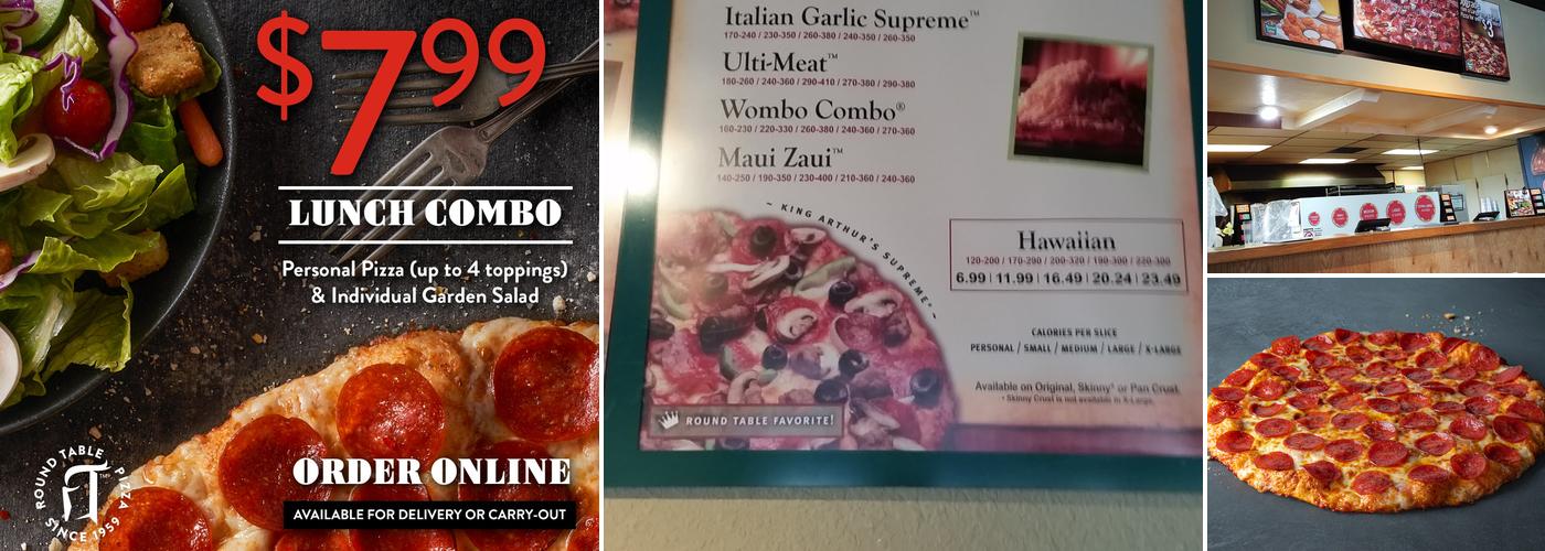 Round Table Pizza Menu