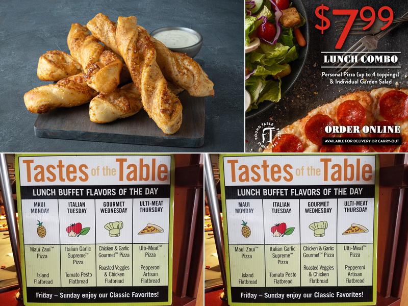 Round Table Pizza Menu
