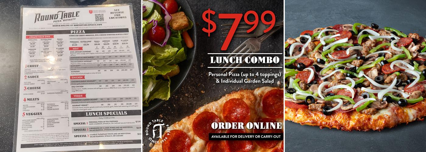 Round Table Pizza Menu