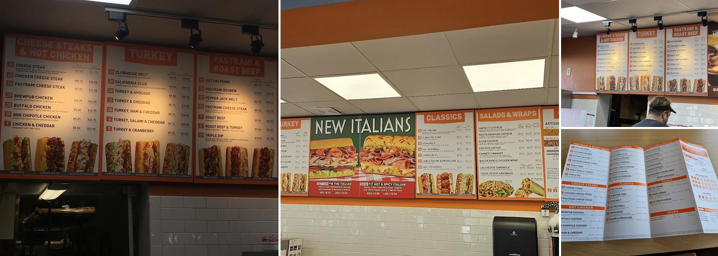 TOGO'S Sandwiches Menu