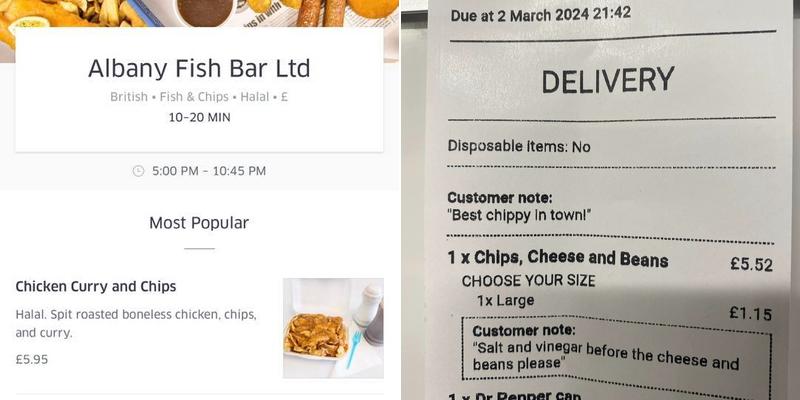 Albany Fish Bar Menu