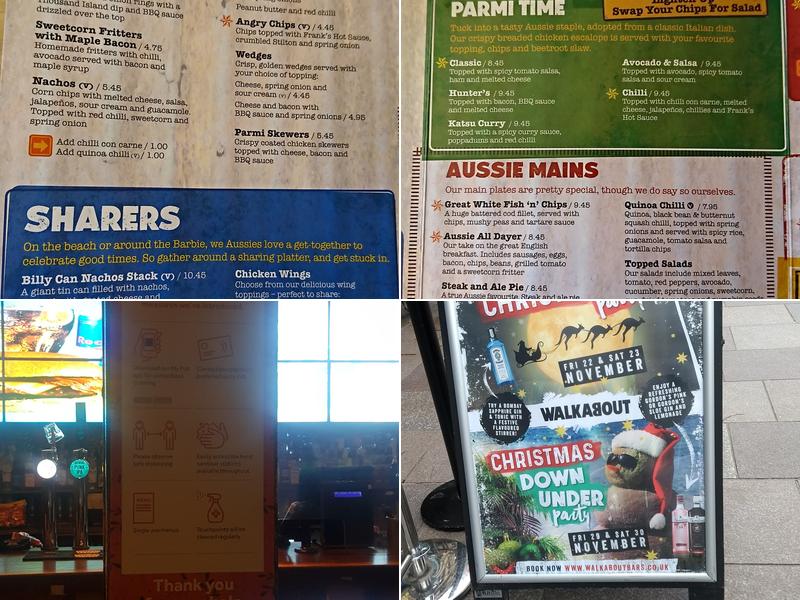 Walkabout - Cardiff Menu