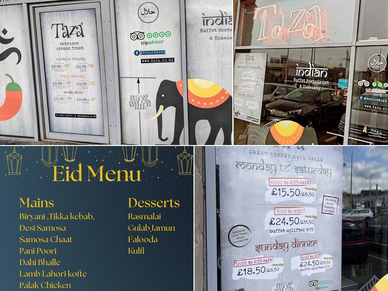 Taza Restaurant Menu