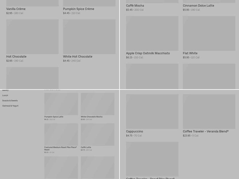 Starbucks Menu