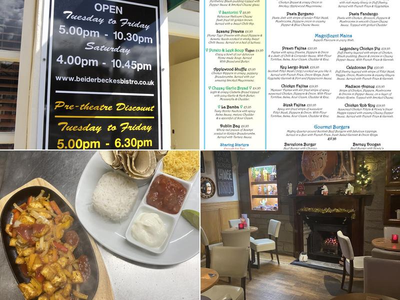 Beiderbeckes Bistro Menu