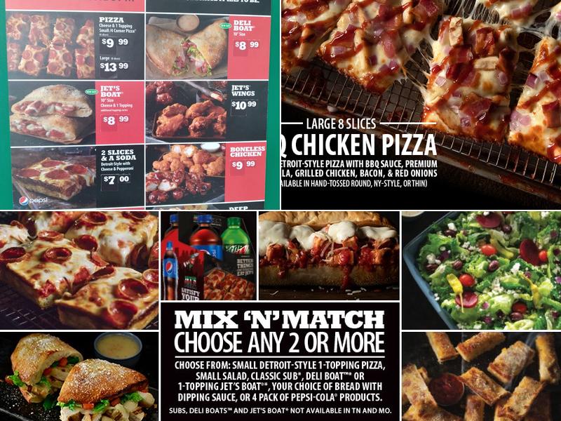 Jet's Pizza Menu
