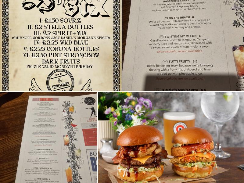 The Triplekirks Menu