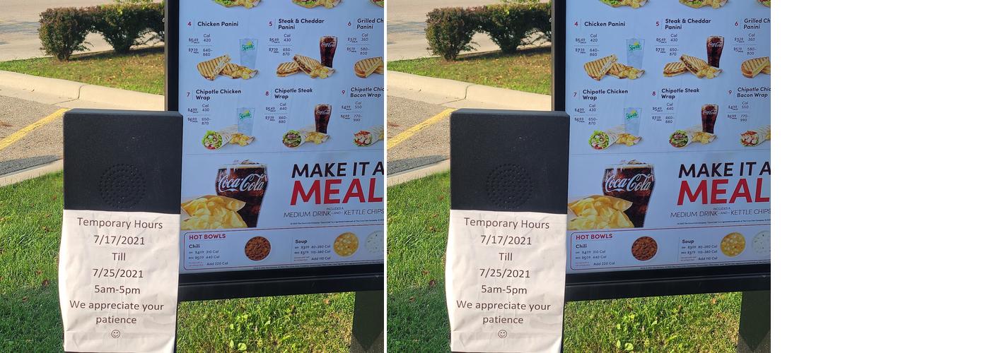 Tim Hortons Menu