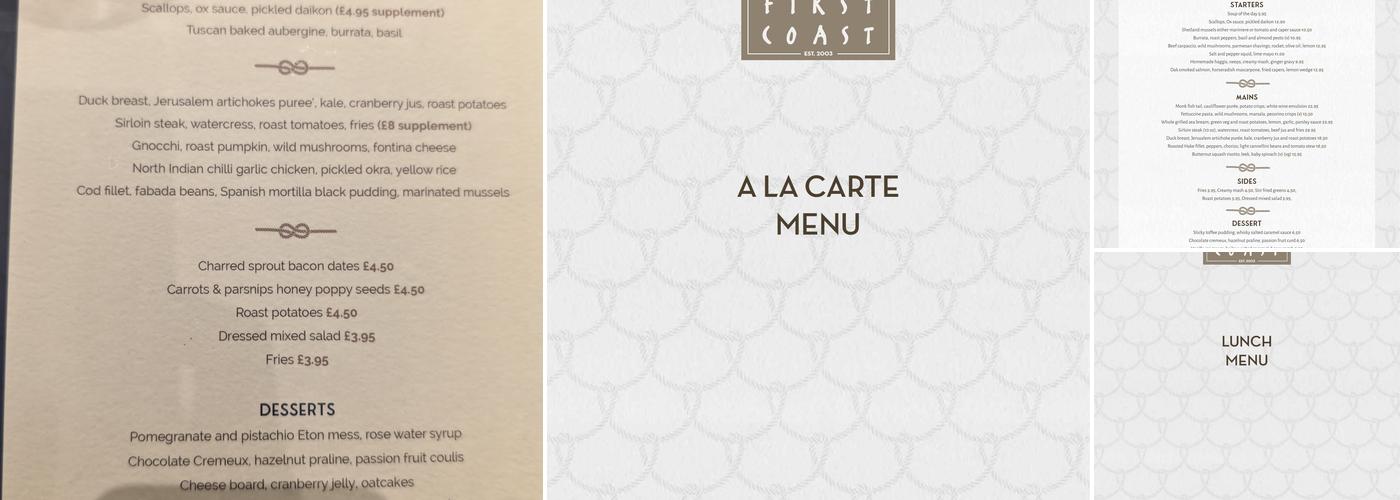 First Coast Restaurant Menu