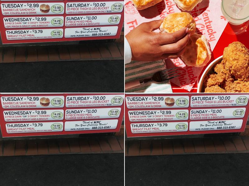 KFC Menu