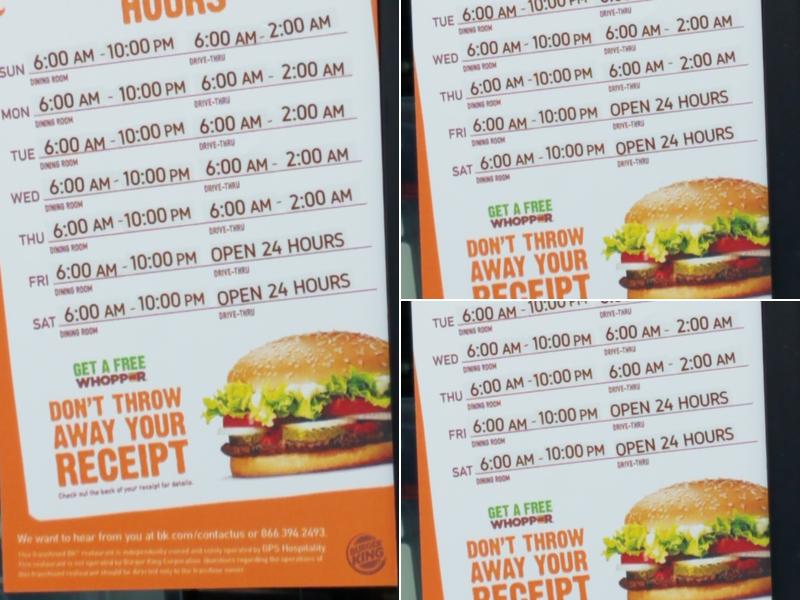 Burger King Menu