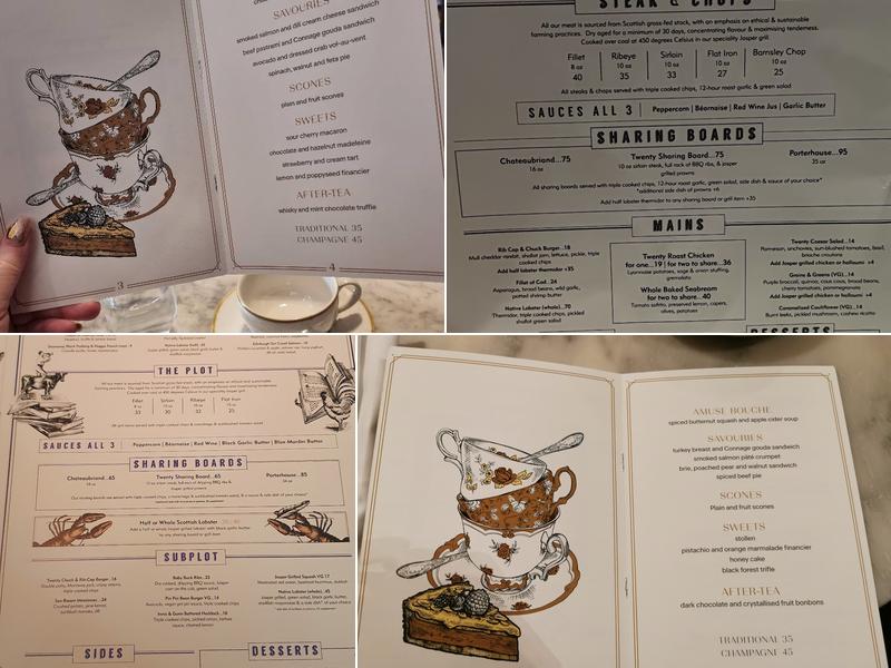 Twenty Princes Street Menu