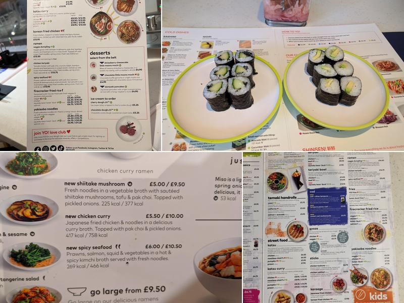 YO! Edinburgh Princes St Menu