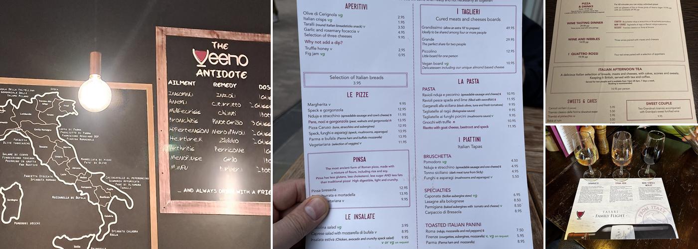 Veeno Edinburgh Menu