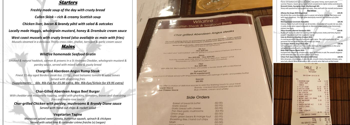 Wildfire Menu