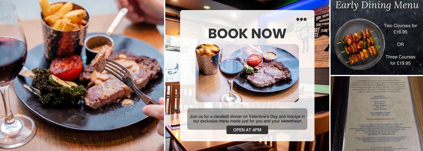 McKirdy's Steakhouse Menu